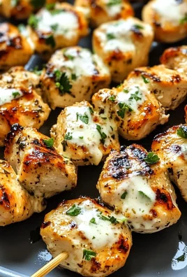 Grilled Ranch Garlic Parmesan Chicken Skewers