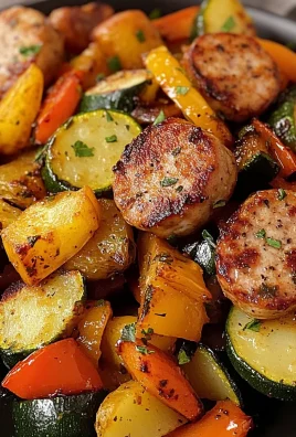 10 Minute Air Fryer Chicken Sausage and Veggies