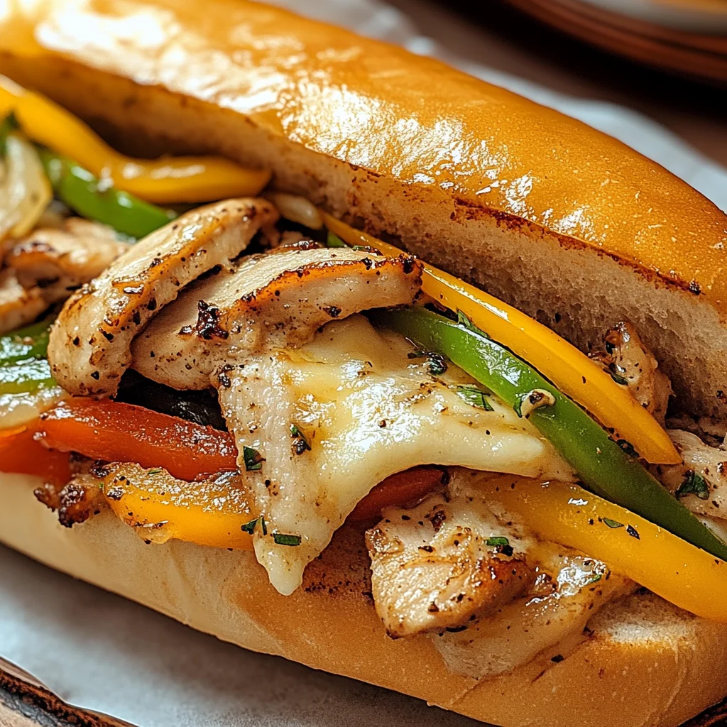 Chicken Cheese Steak Sandwiches