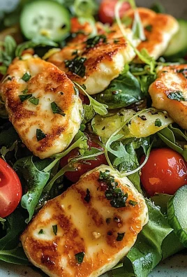 Crispy Torn Halloumi Salad
