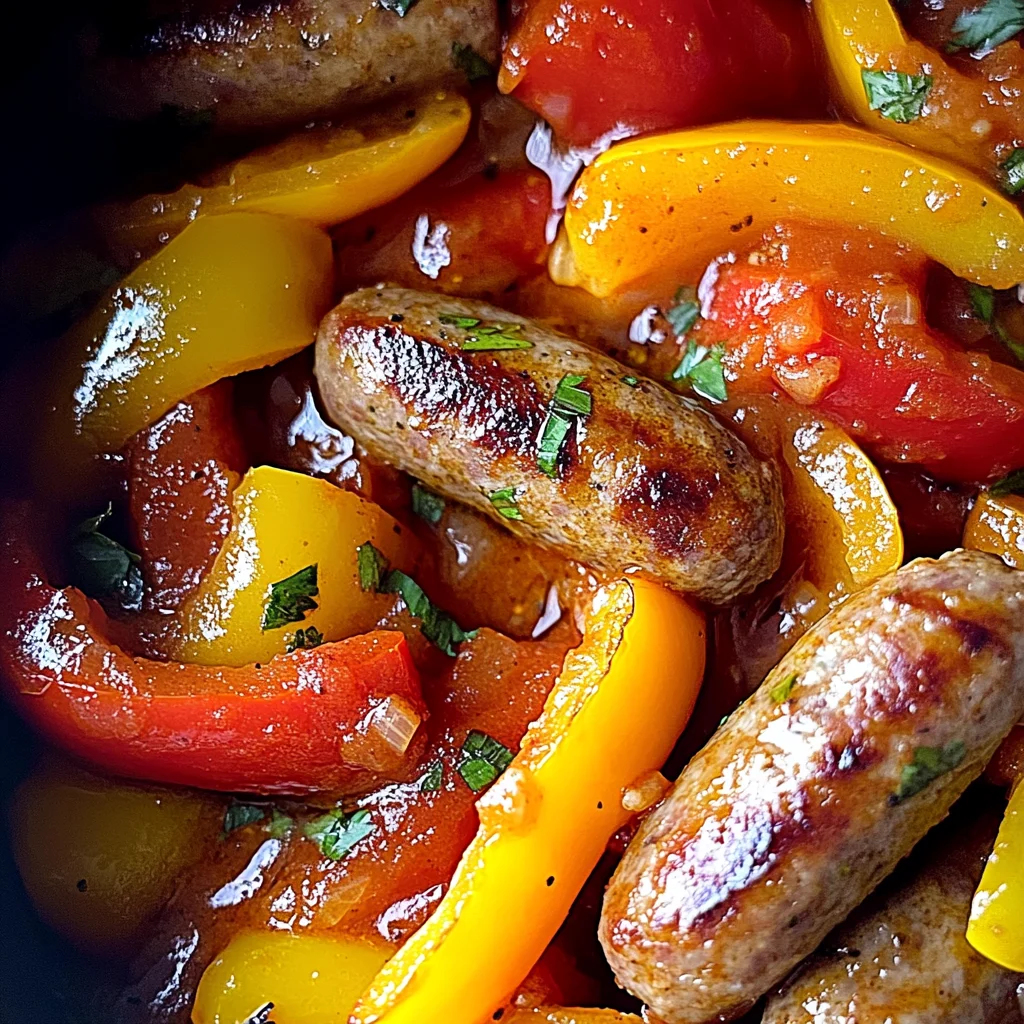 Crock Pot Sausage and Peppers