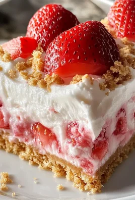 Delicious Strawberry Custard Delight Cake with Graham Cracker Crust