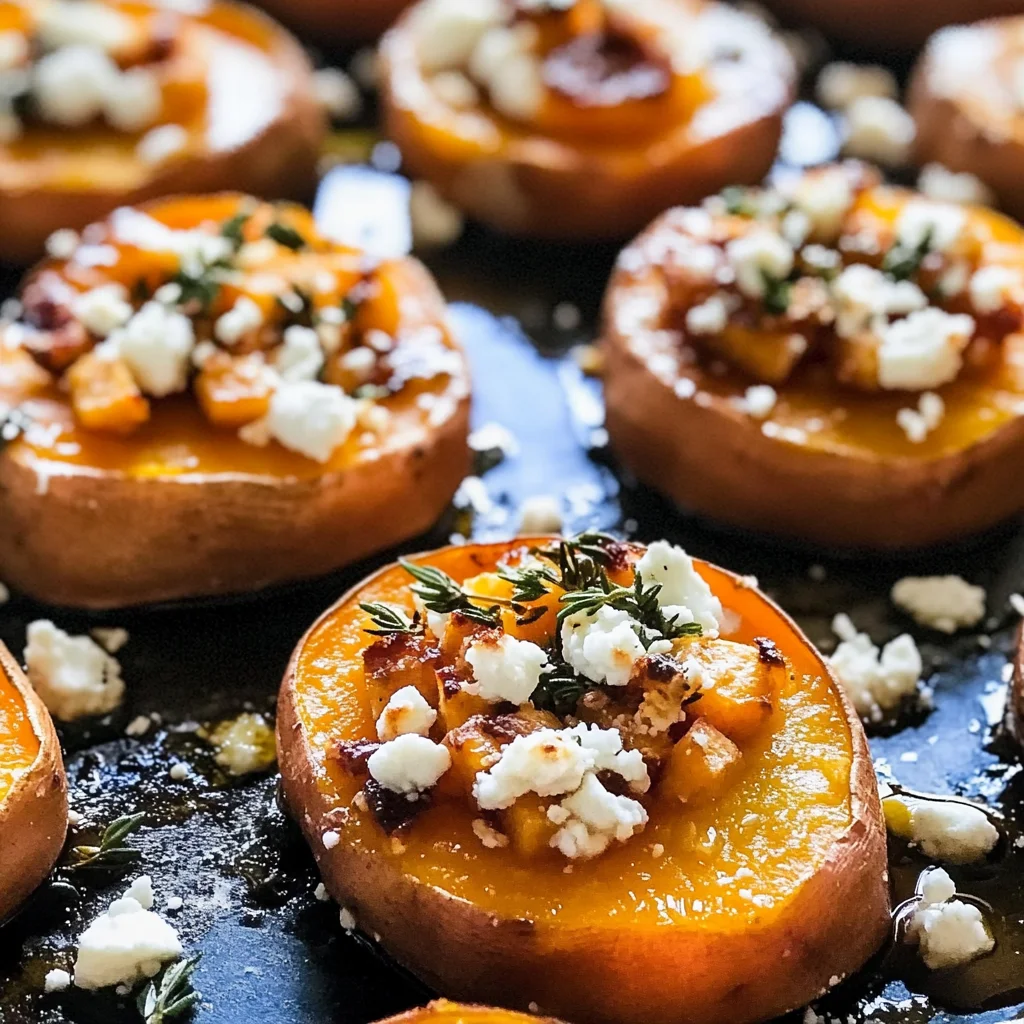 Delicious Sweet Potato Rounds with Honey & Feta Crumble Recipe