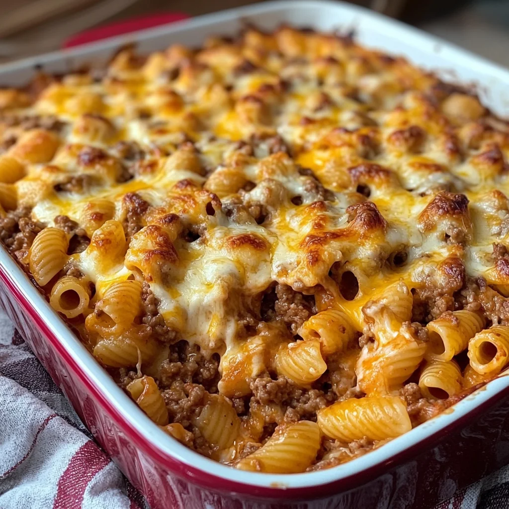 Easy Cheeseburger Pasta Dinner Casserole