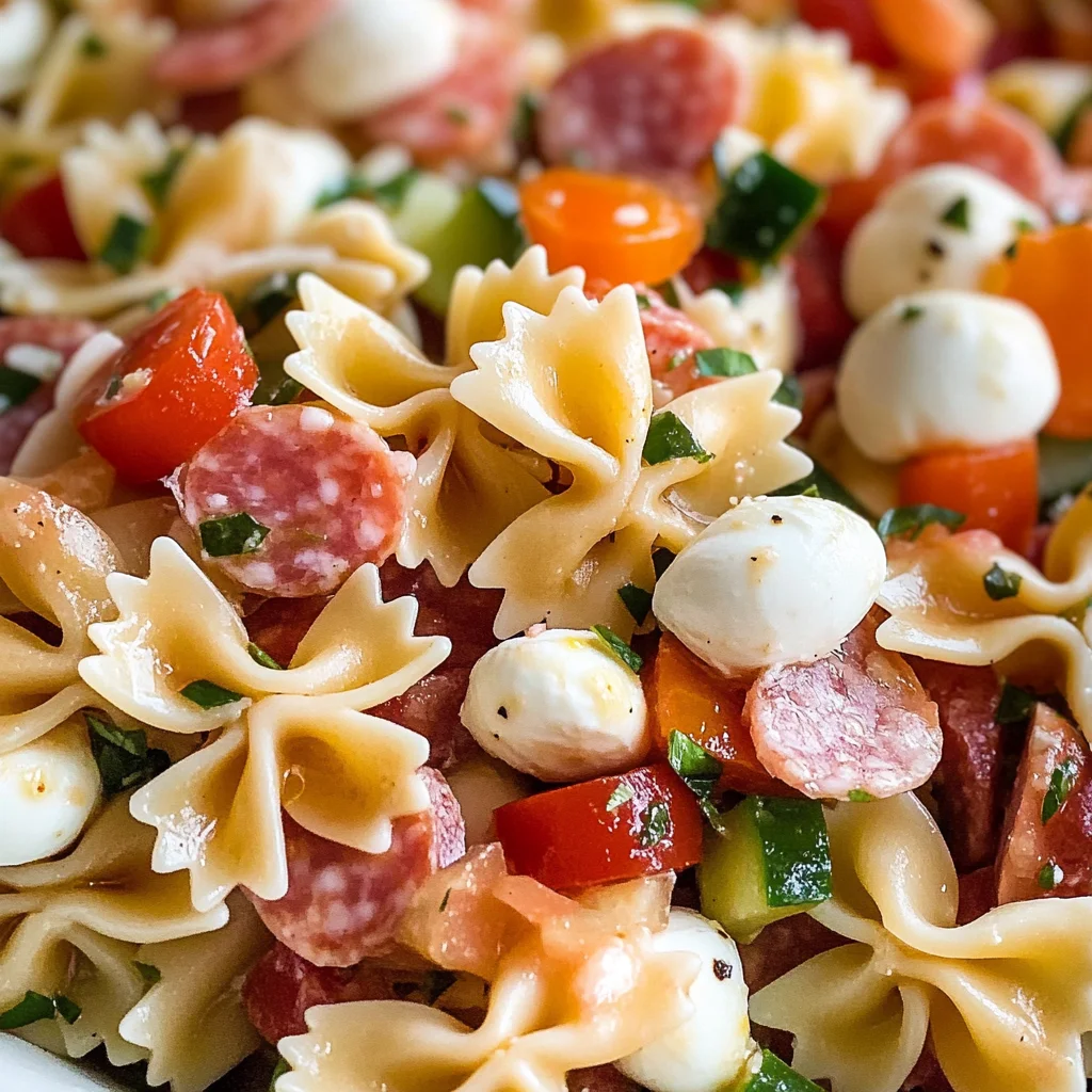 Easy Italian Bow Tie Pasta Salad