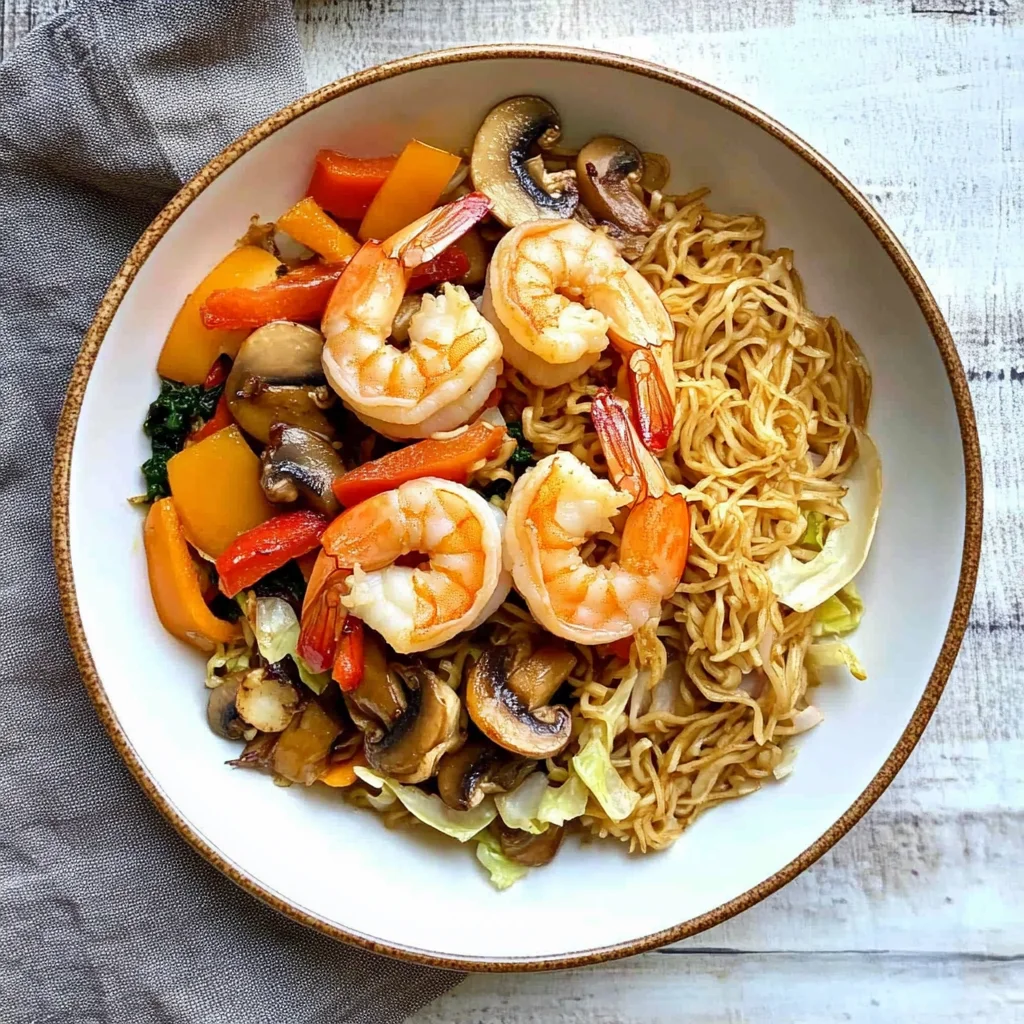 Easy Keto Lo Mein With Shrimp