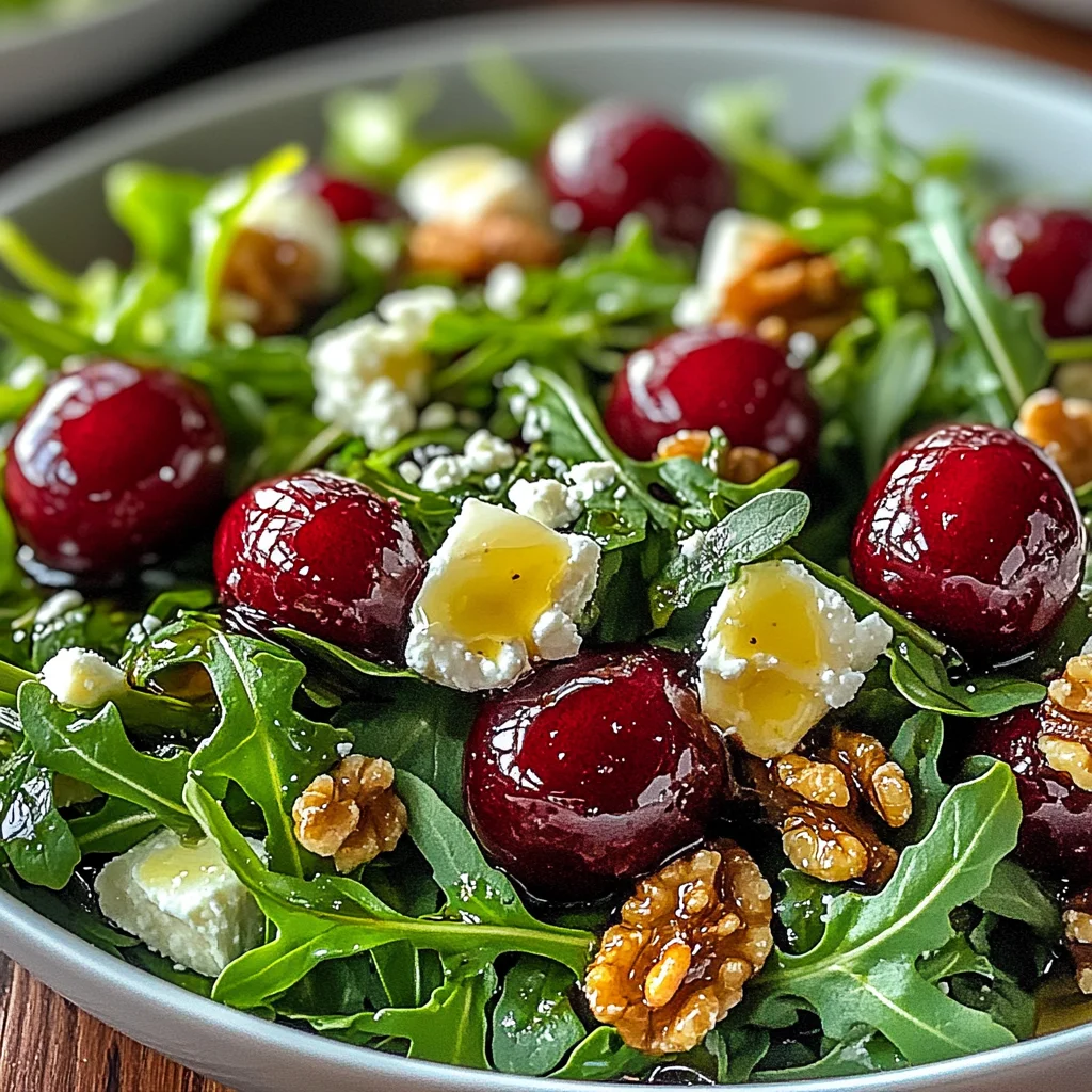 Fresh Cherry Salad with Arugula