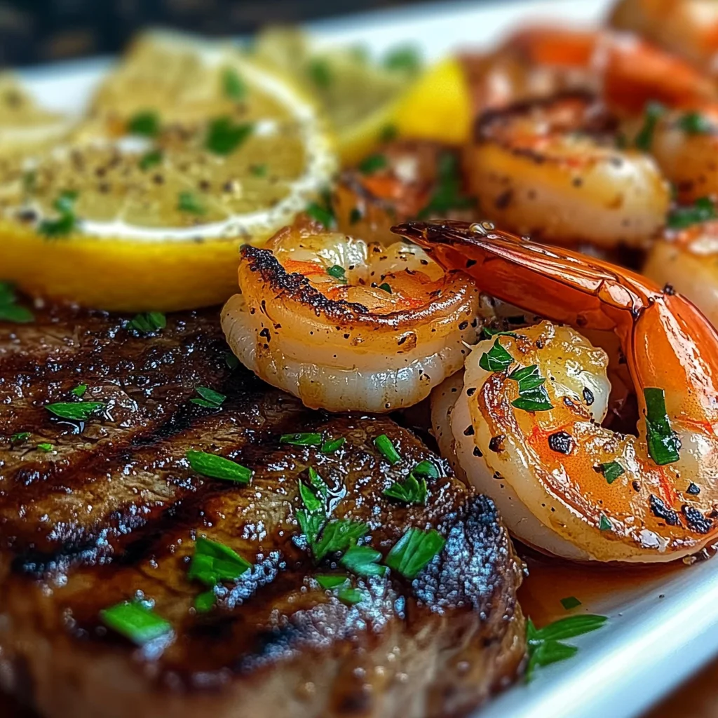Garlic Butter Grilled Steak and Shrimp Recipe