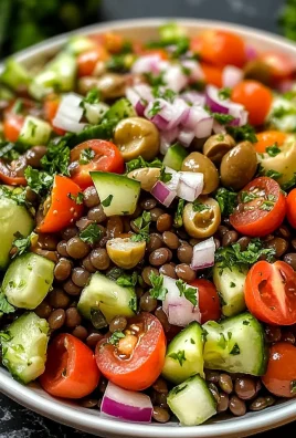 Healthy Mediterranean Lentil Salad