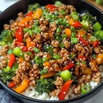 Healthy Teriyaki Turkey Rice Bowl