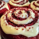 Heavenly Red Velvet Cinnamon Rolls with Cream Cheese Frosting