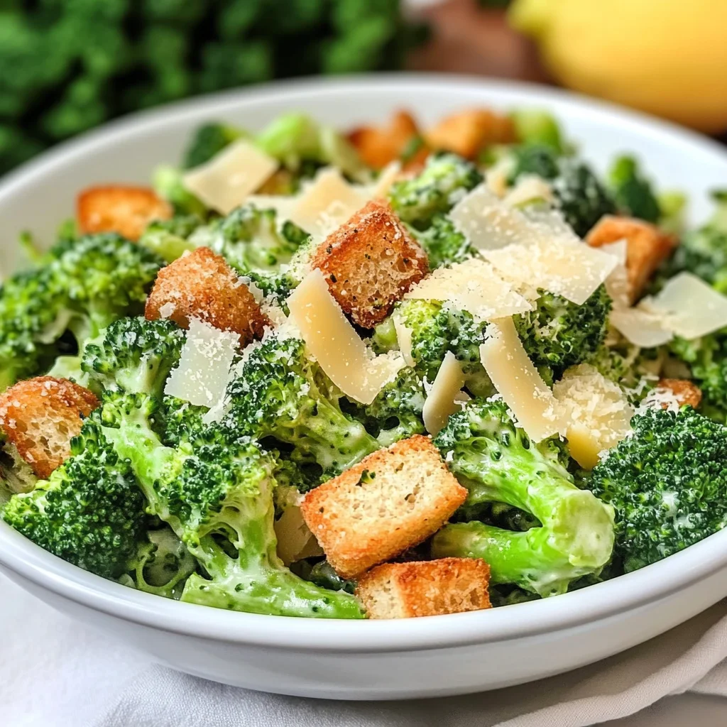 Keto Caesar Broccoli Salad