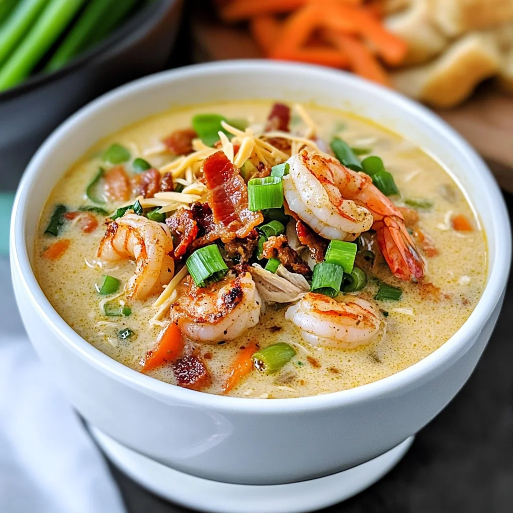 Keto Cajun Chicken and Shrimp Soup