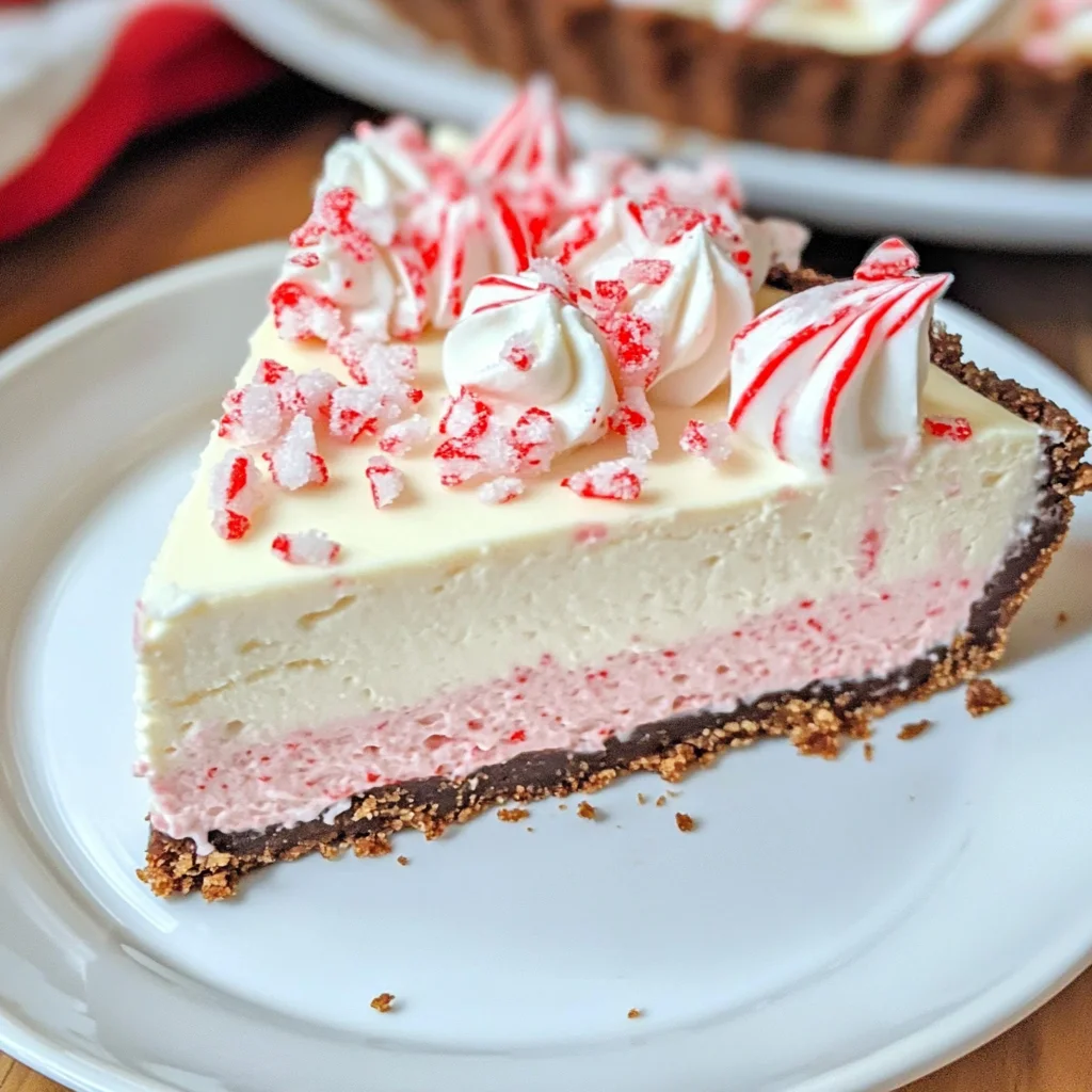 Keto Candy Cane Cheesecake