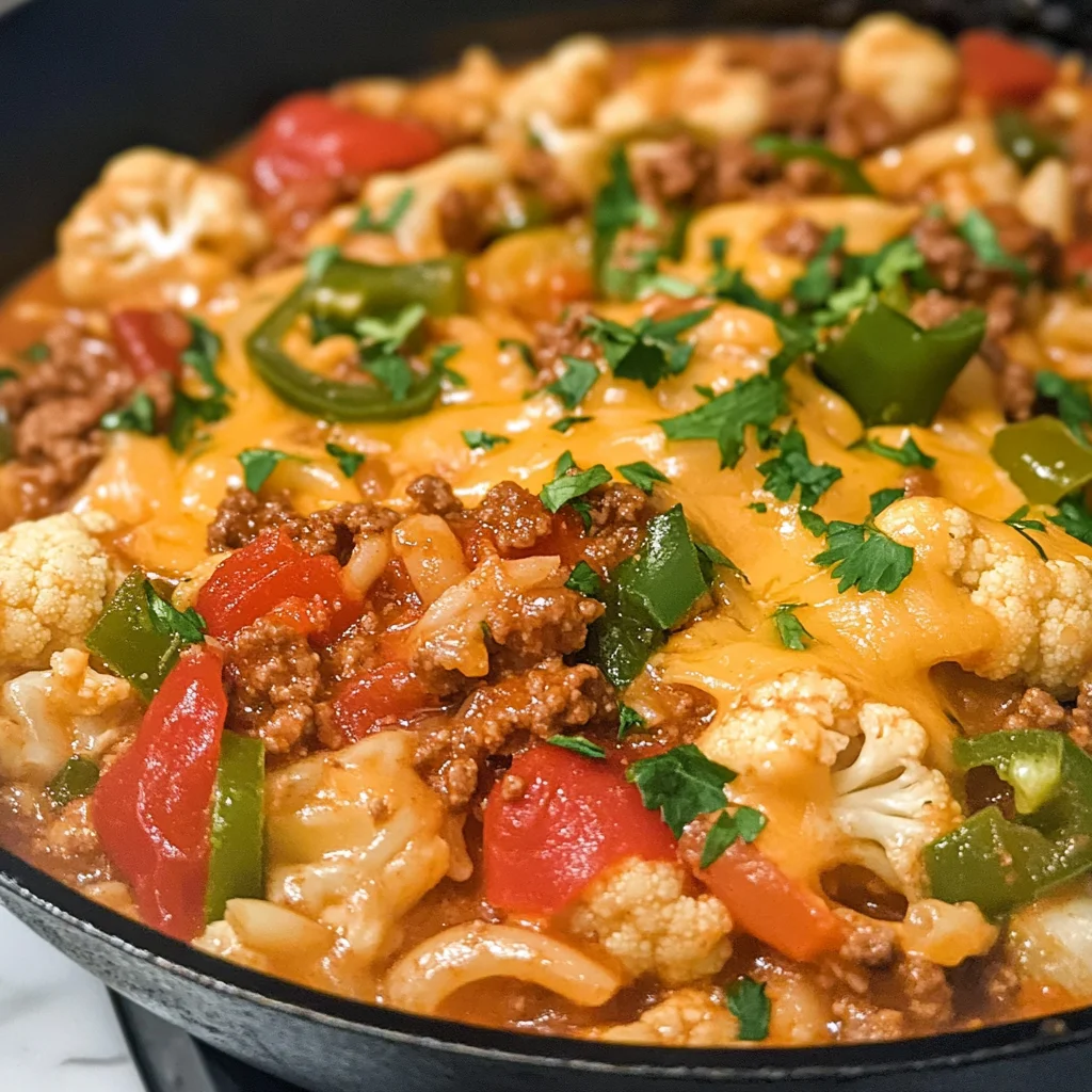 Keto Chili Mac Skillet