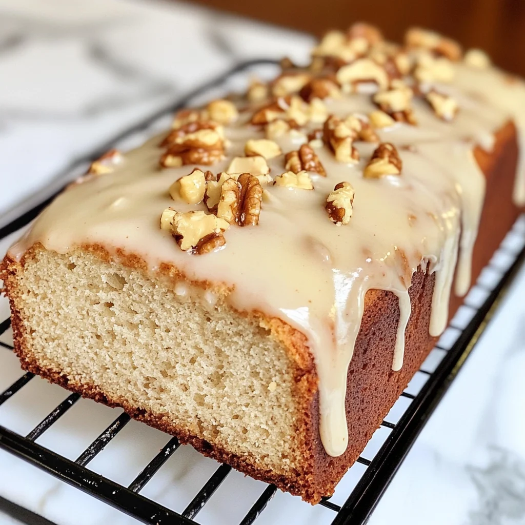Keto Eggnog Bread With Icing