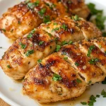 Keto Garlic Butter Air Fryer Chicken Breasts