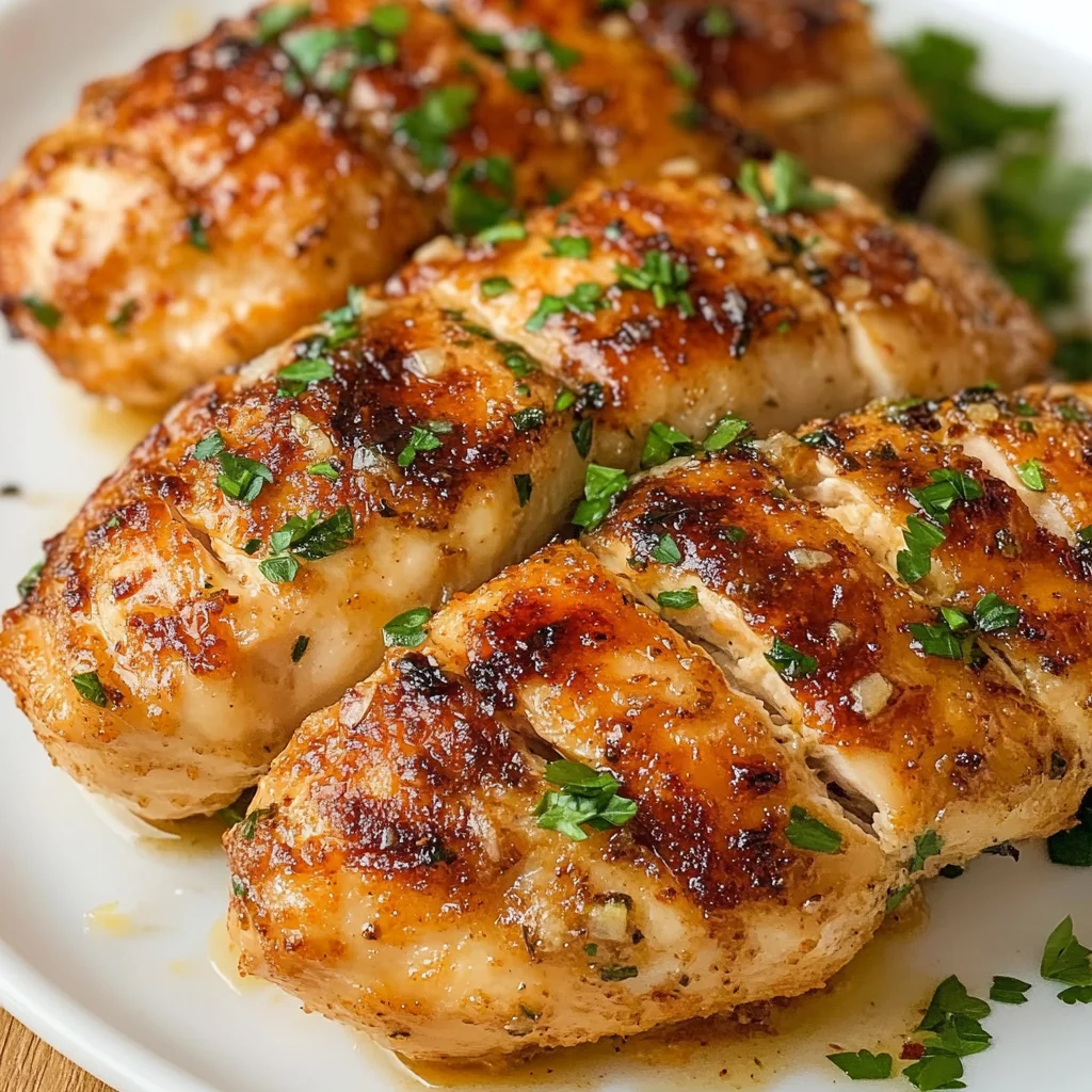 Keto Garlic Butter Air Fryer Chicken Breasts