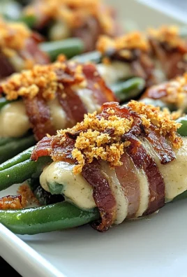 Keto Green Bean Casserole Bacon Bundles