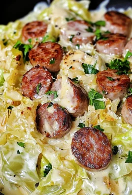 Keto TikTok Cajun Sausage and Cabbage Alfredo