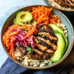 Korean Veggie Burger Bowls