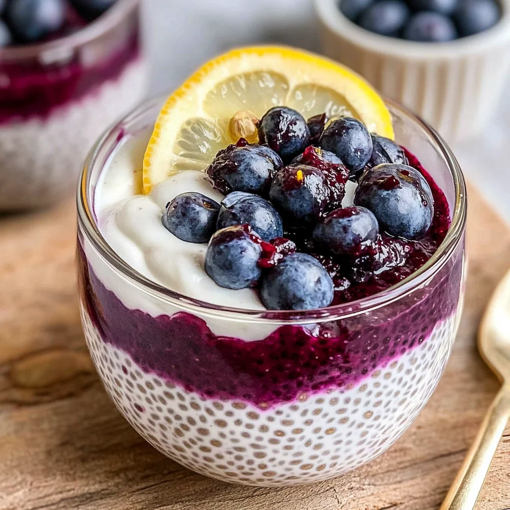 Lemon Blueberry Chia Pudding