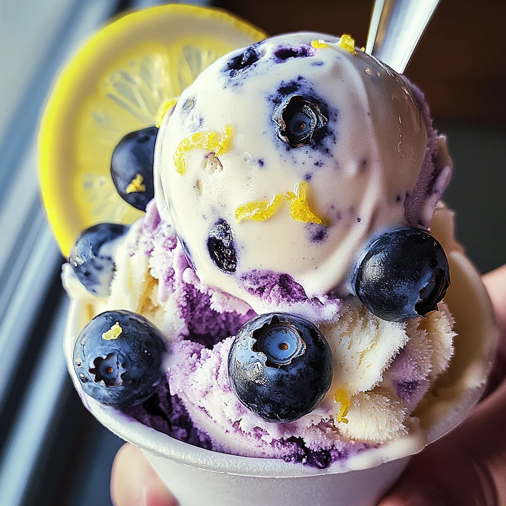 Lemon Blueberry Ice Cream