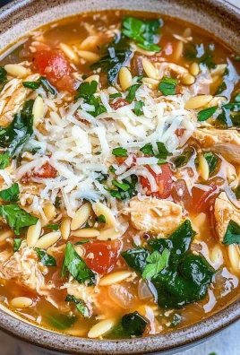 Lemon and Parmesan Chicken Orzo Soup