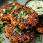 Lime Drenched Sweet Potato Black Bean Patties