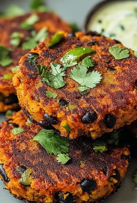 Lime Drenched Sweet Potato Black Bean Patties