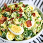 Low-Carb Deviled Egg Salad with Broccoli and Bacon