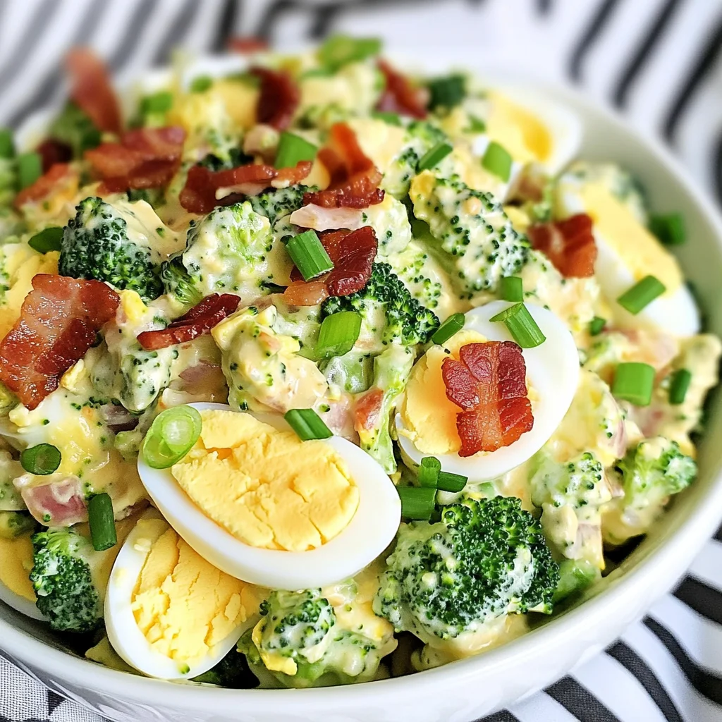 Low-Carb Deviled Egg Salad with Broccoli and Bacon