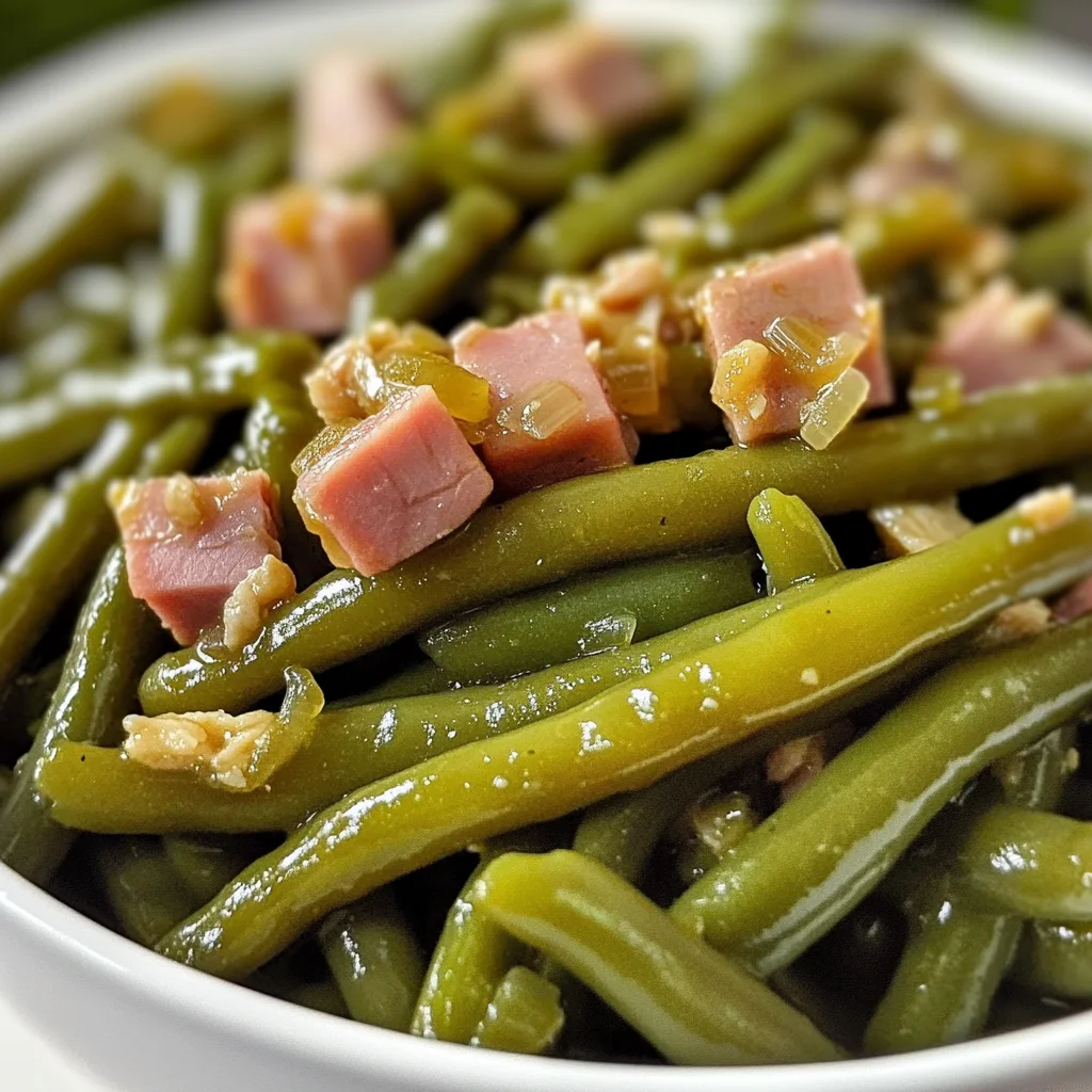 Low-Carb Slow Cooker Green Beans and Ham