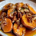 Maple Walnut Roasted Sweet Potatoes with Pecan Topping Recipe