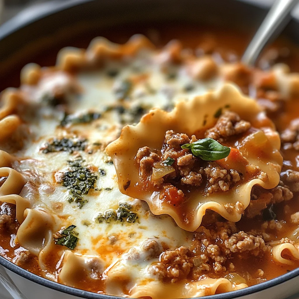 One Pot Lasagna Soup