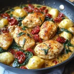 One Skillet Sun-Dried Tomato Chicken and Gnocchi