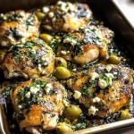 Oven Roasted Garlic Butter Chicken with Lemon Olive Dressing