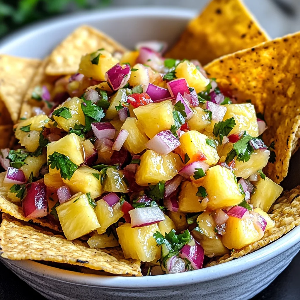 Pineapple Salsa with Tortilla Chips