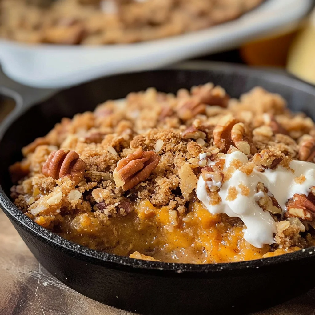 Pumpkin Crisp in a 10-Inch Cast Iron Skillet