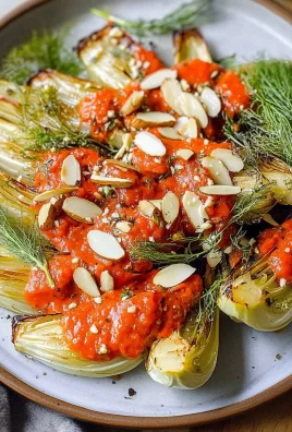 Roasted Fennel with Red Pepper-Horseradish Sauce