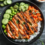 Savory Chicken Bowl with Sriracha Mayo Drizzle