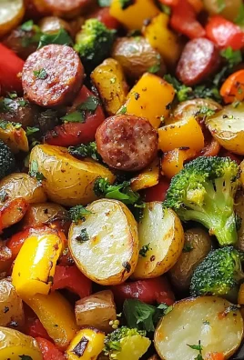 Sheet Pan Potatoes Sausage and Veggies