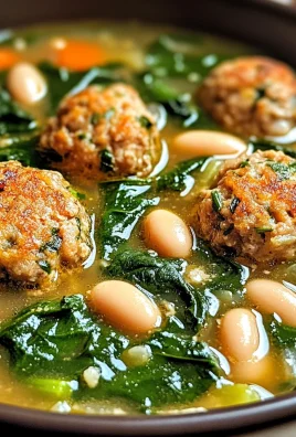 Spinach and White Bean Meatball Soup