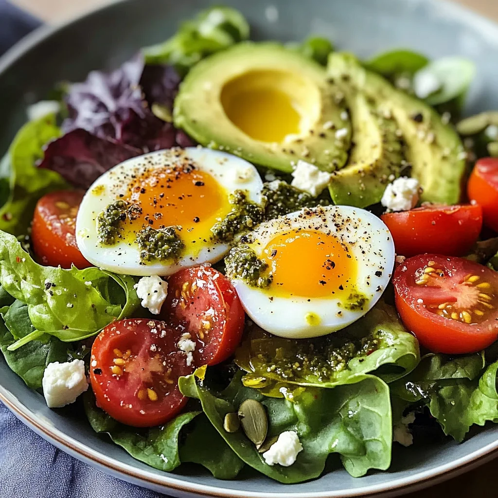 Breakfast Salad with Egg & Salsa Verde Vinaigrette