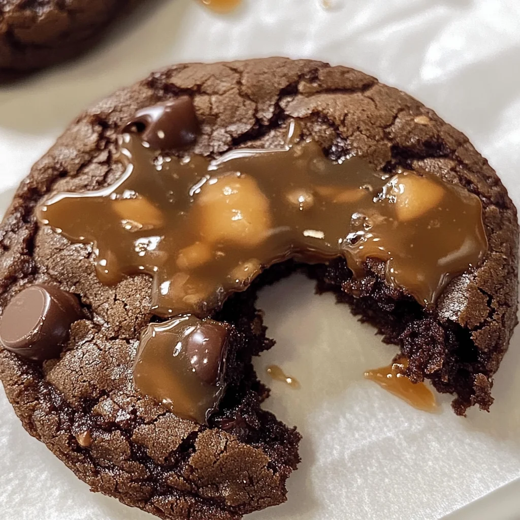 Caramel Dark Chocolate Cookies