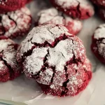Chewy Red Velvet Crinkle Cookies with Cake Mix