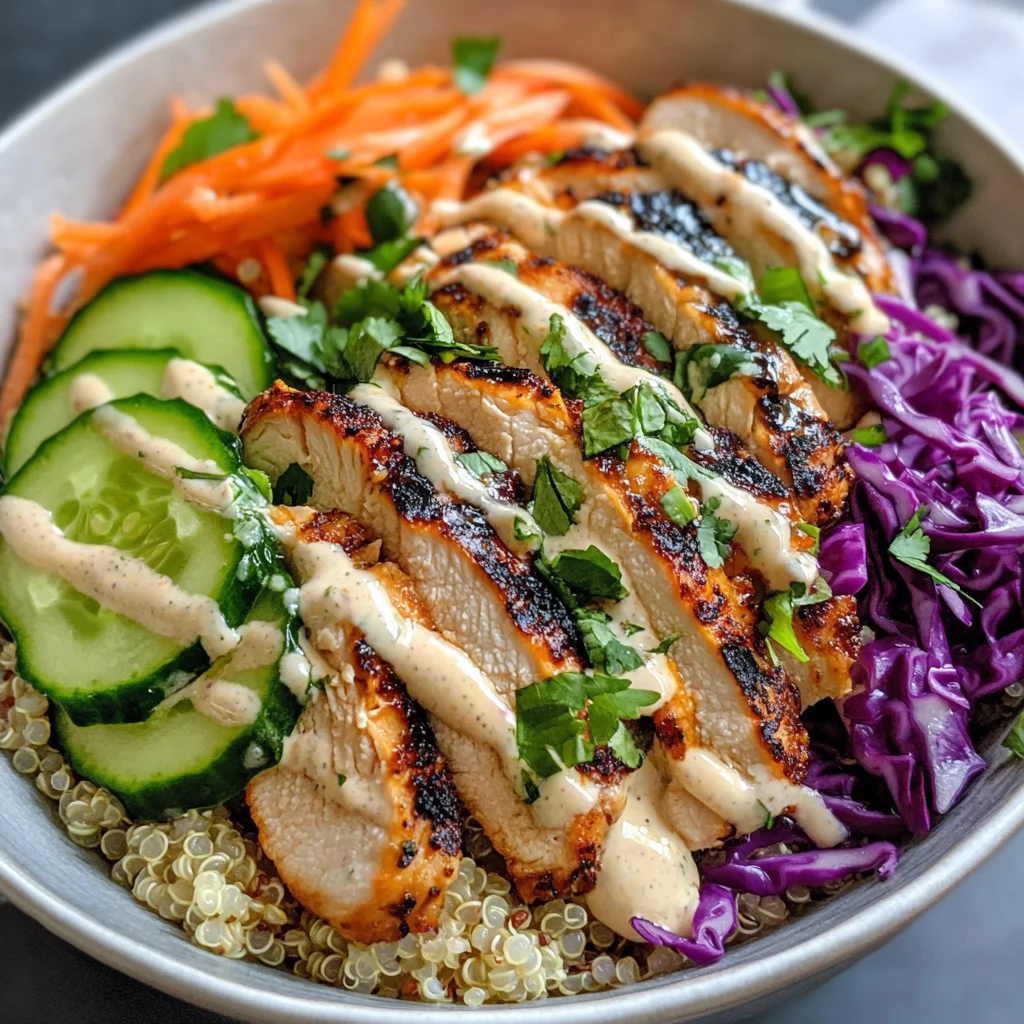 Chicken Quinoa Bowl with Coconut Lime Drizzle