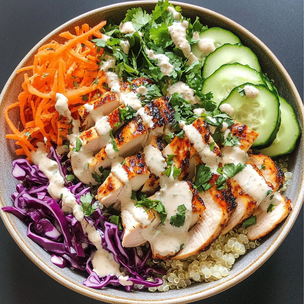 Chicken Quinoa Bowl with Coconut Lime Drizzle image 3