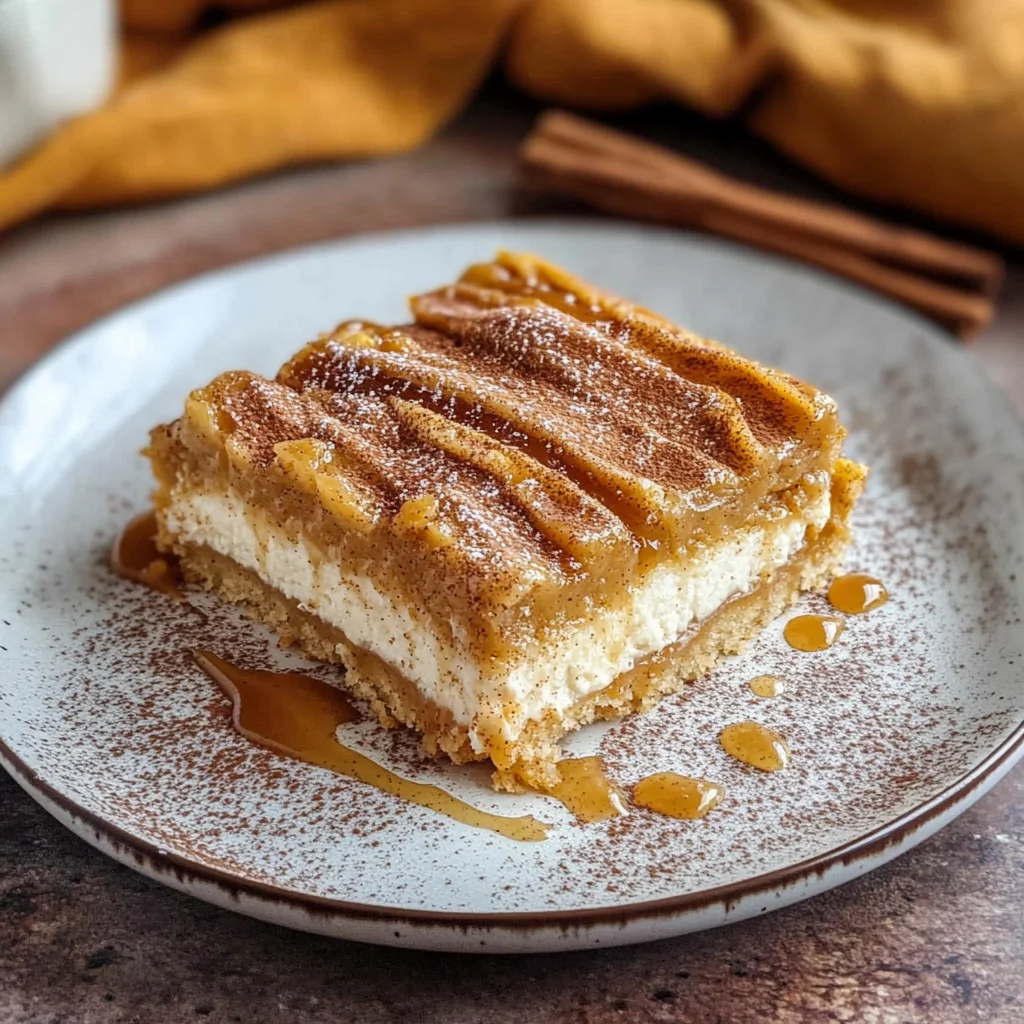 Churro Pumpkin Cheesecake Bars Recipe