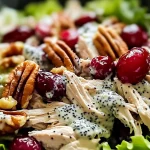 Cranberry Pecan Chicken Salad with Poppy Seed Dressing